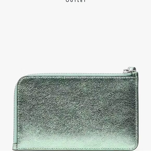 Kate Spade Lucy Metallic Small L-zip Wristlet Bag Wallet Purse - Picture 9 of 9
